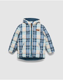 Crywolf - REVERSIBLE ECO-PUFFER Blue Plaid