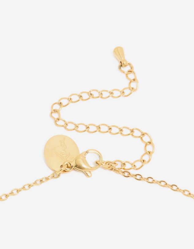 Lovisa - Waterproof Gold Plated Stainless Steel September Cubic Zirconia Birthstone Necklace & Earrings Set