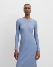 Country Road - Long Sleeve Rib Dress