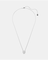 Swarovski - Symbolica pendant, Crystal pearl, Round cut, Pav, Horseshoe, White, Rhodium plated