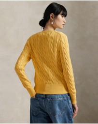 Polo Ralph Lauren - Cable-Knit Cotton Crewneck Cardigan - ICONIC EXCLUSIVE