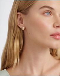Ted Baker - ROLO: Classic Colour Enamel Roll Huggie Earrings