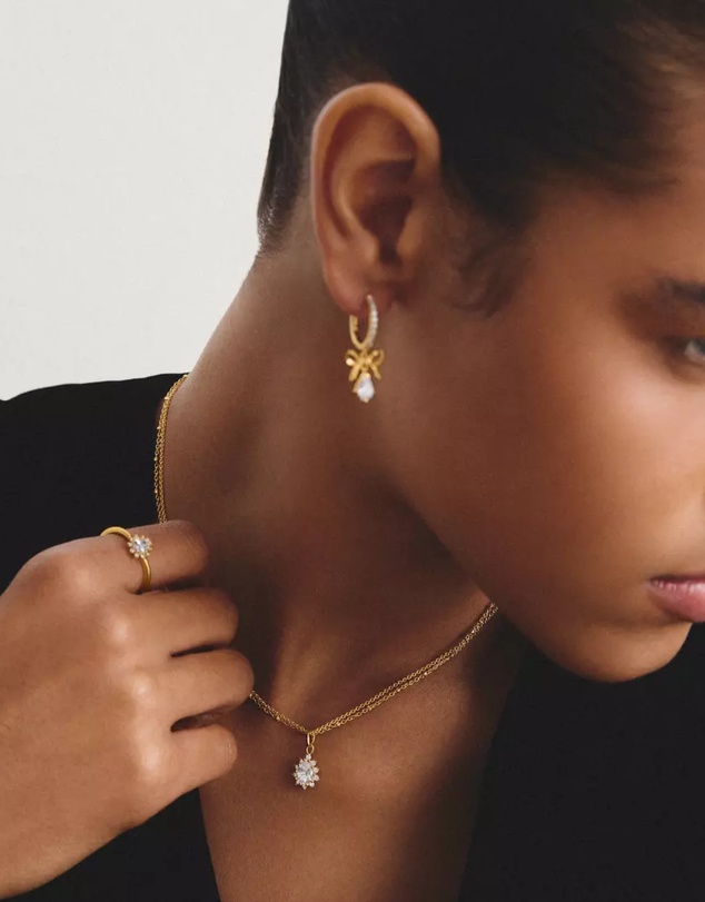 THOMAS SABO - THOMAS SABO Double chain with zirconia in teardrop shape
