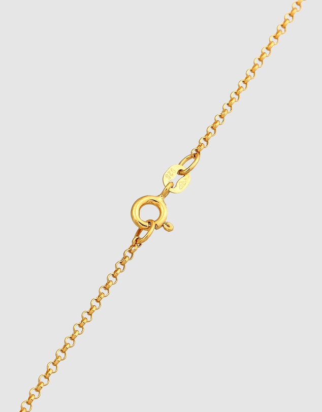 Elli Jewelry - Floral Kids Necklace in Gold-Plated 925 Silver