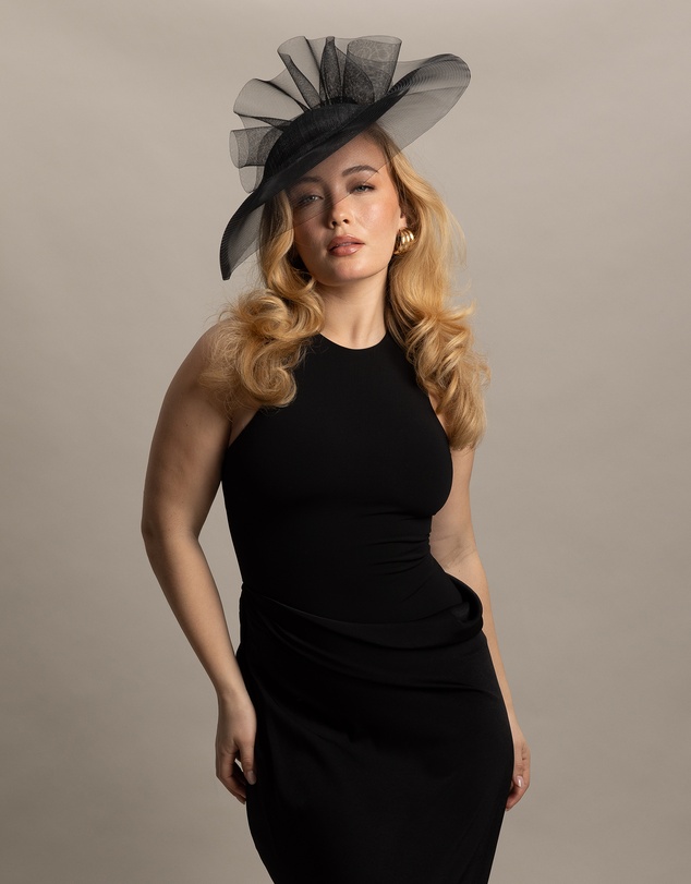 Morgan & Taylor - Julia Fascinator in Black