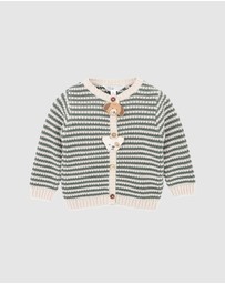 Bebe by Minihaha - Otto Stripe Organic Knitted Cardigan - Babies