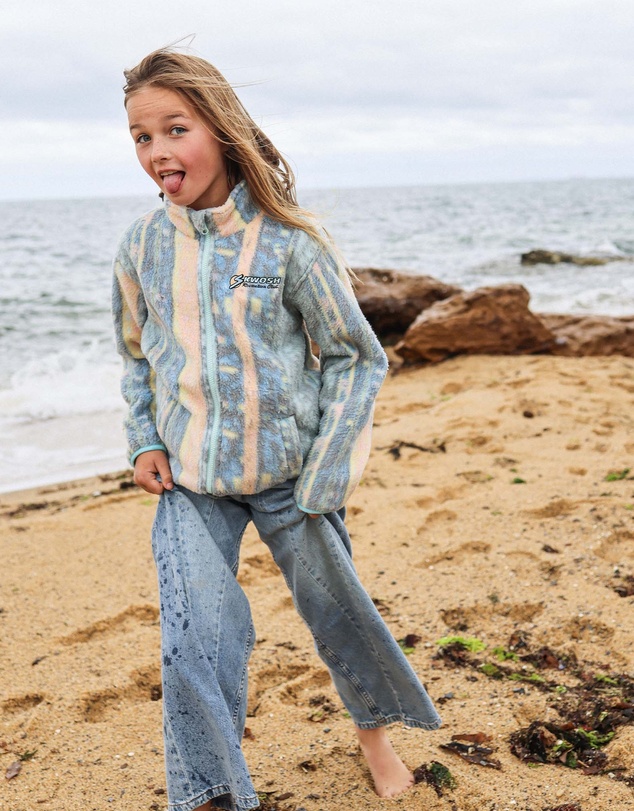 Skwosh - Swayze Stripe Kids Polar Fleece Jacket