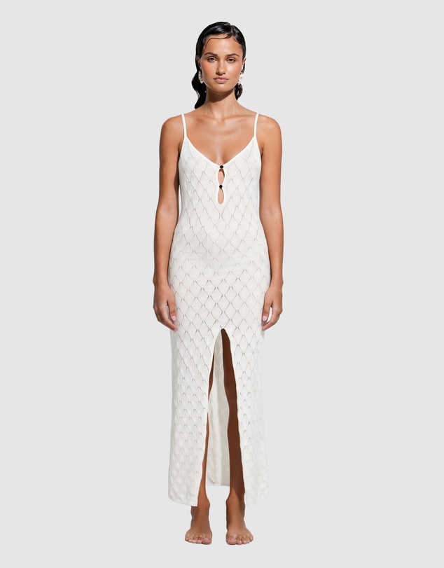 GINIA RTW - Leaf Knit Midi Dress