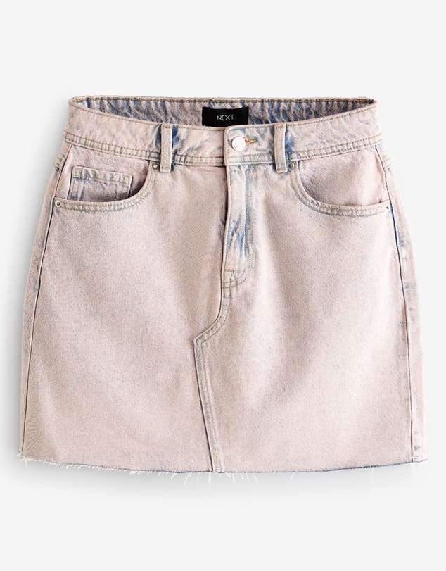 NEXT - Denim Raw Hem Mini Skirt