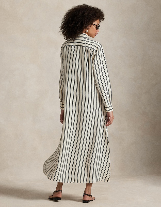 Polo Ralph Lauren - Striped Silk-Blend Shirtdress - ICONIC EXCLUSIVE