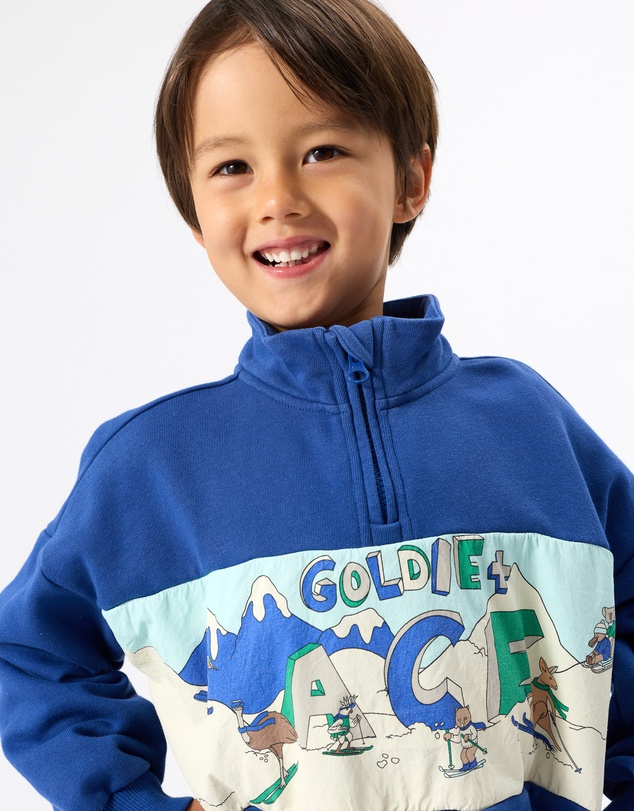 Goldie + Ace - Alpine Quarter Zip Sweater - Babies-Kids