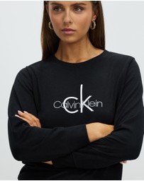Calvin Klein - Logo Lounge Refresh Long Sleeves Crew Neck Top