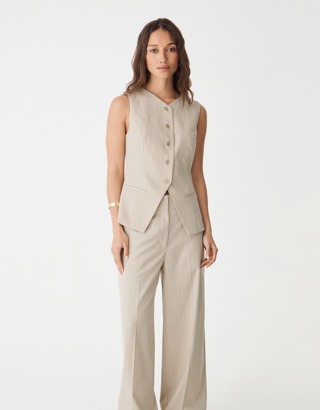 Forcast - Zoe Pinstripe Wide Leg Pants