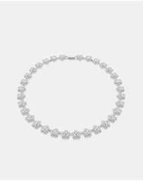 Swarovski - Ariana Grande X Swarovski Necklace, Round Cut, Flower, White, Rhodium Plated