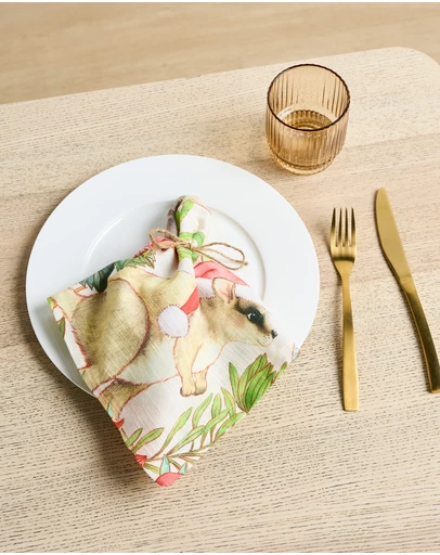 Linen House - Bush Christmas 4-Piece Napkin Set