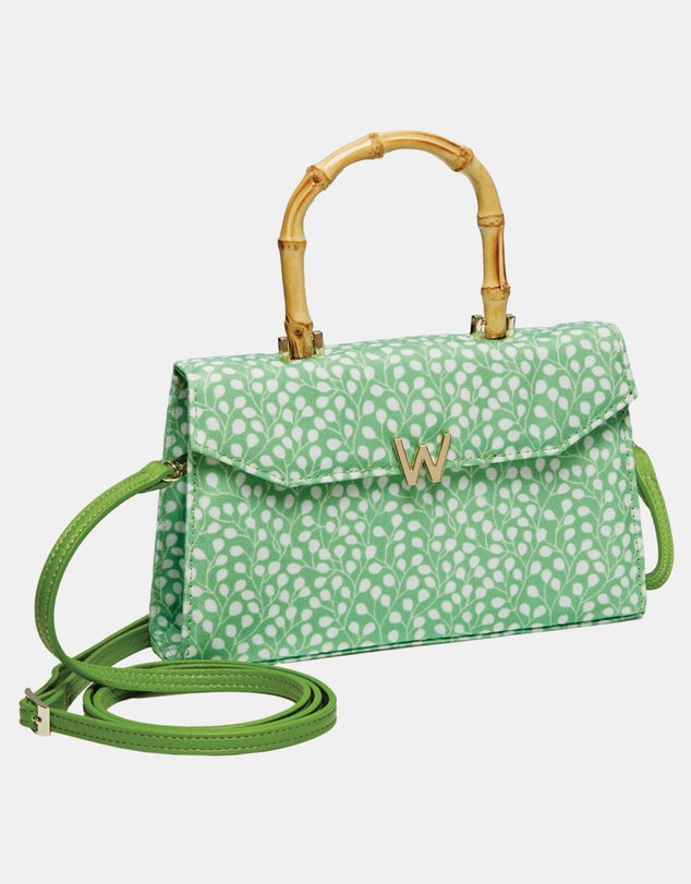 Wolf - Wolf Evie Collection Large Bag with Green Leaves Print