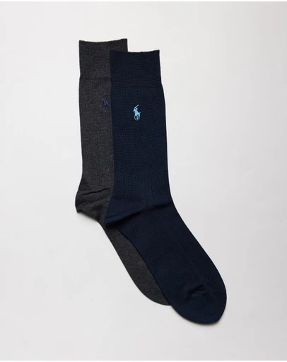 Polo Ralph Lauren - 2-Pack Bundle Dress Crew Socks
