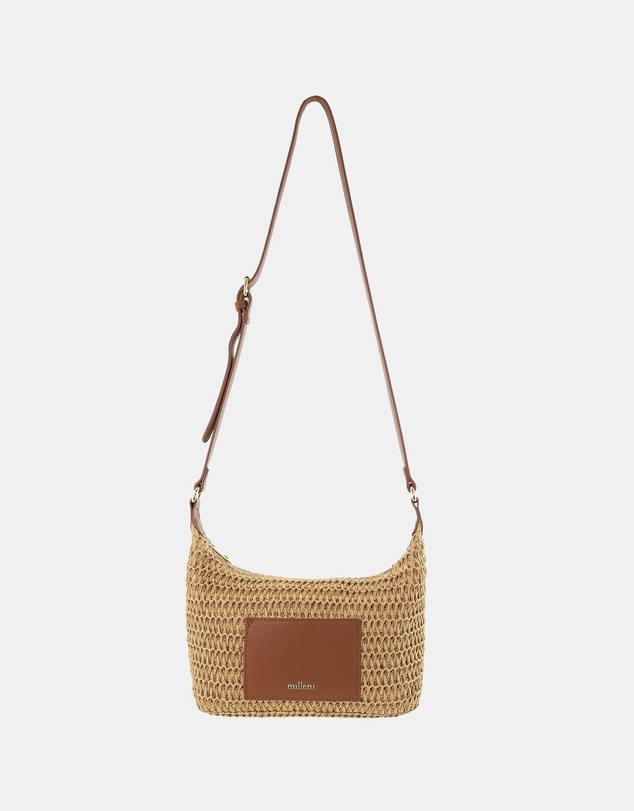Milleni - Milleni Natural Raffia Crossbody Bag