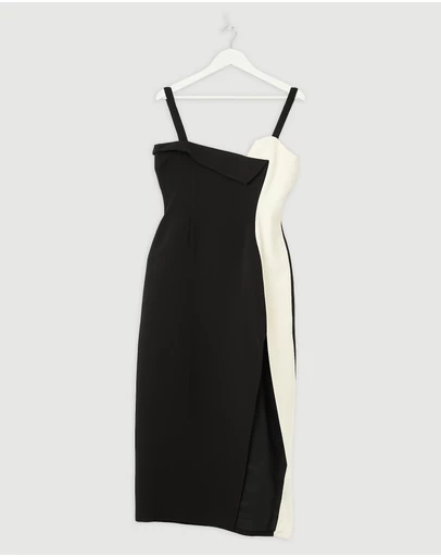 Revibe - Repaired BY JOHNNY. Phillipa Fold Contrast Dress - AU 10