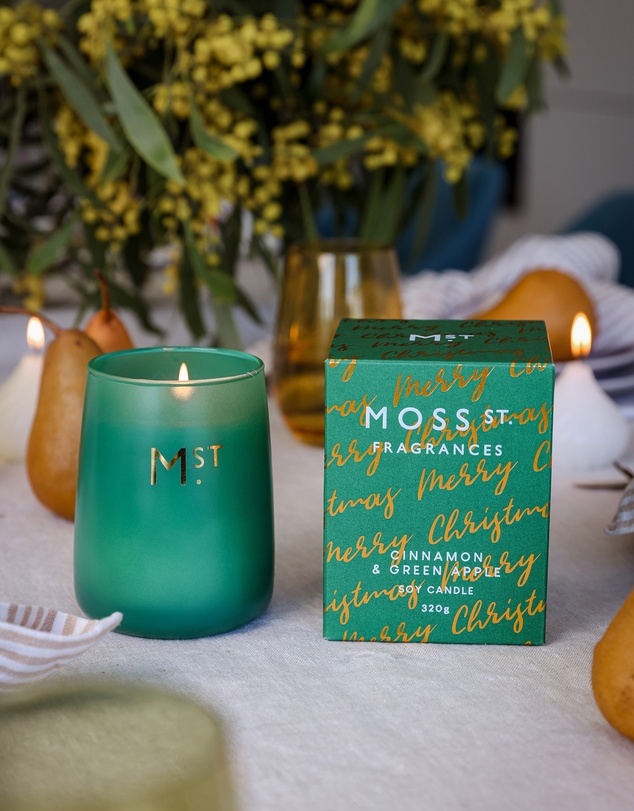 Moss St Fragrances - Cinnamon & Green Apple Large Soy Candle - 320g