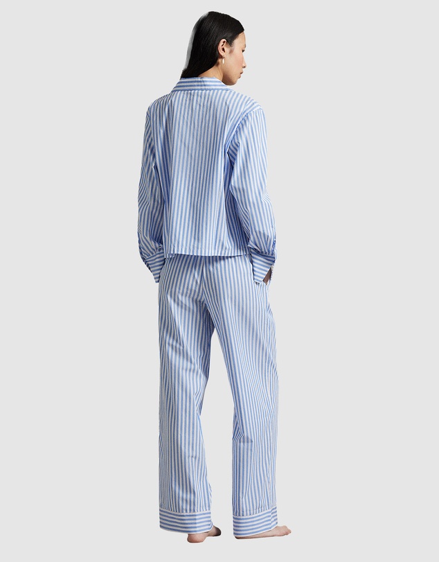 Polo Ralph Lauren - Shirting Stripes Cotton Long Sleeve Button Down Pyjama Set