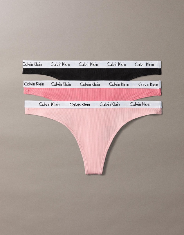 Calvin Klein - 3-Pack Cotton Rib Thongs