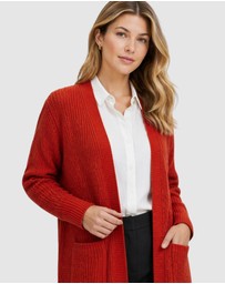 Honey and Beau - V Neck Rib Cardign