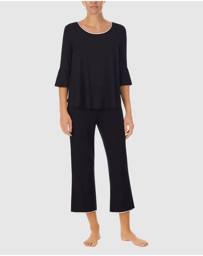 Kate Spade - Modal Jersey 3/4 Sleeve Cropped Long Pyjama Set