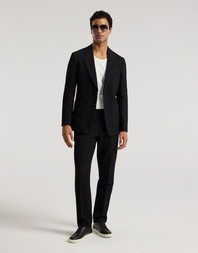 Calibre - Herringbone Jacquard Blazer Black