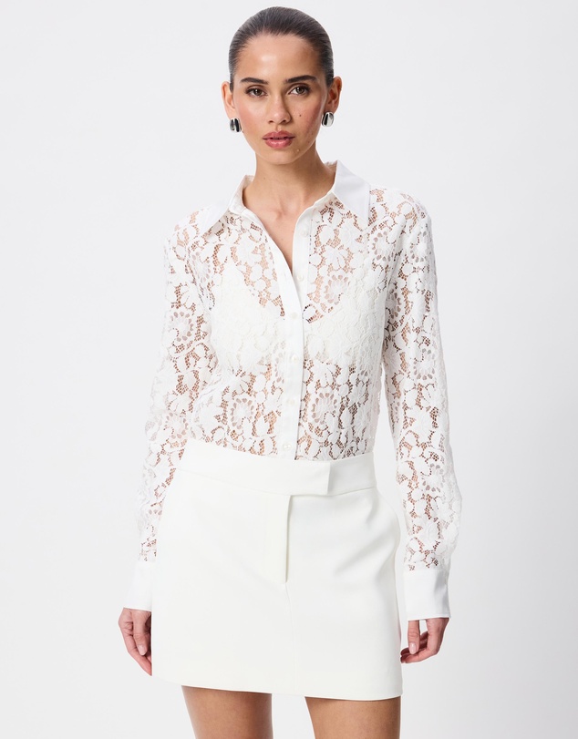 Tussah - Lace Satin Trim Shirt