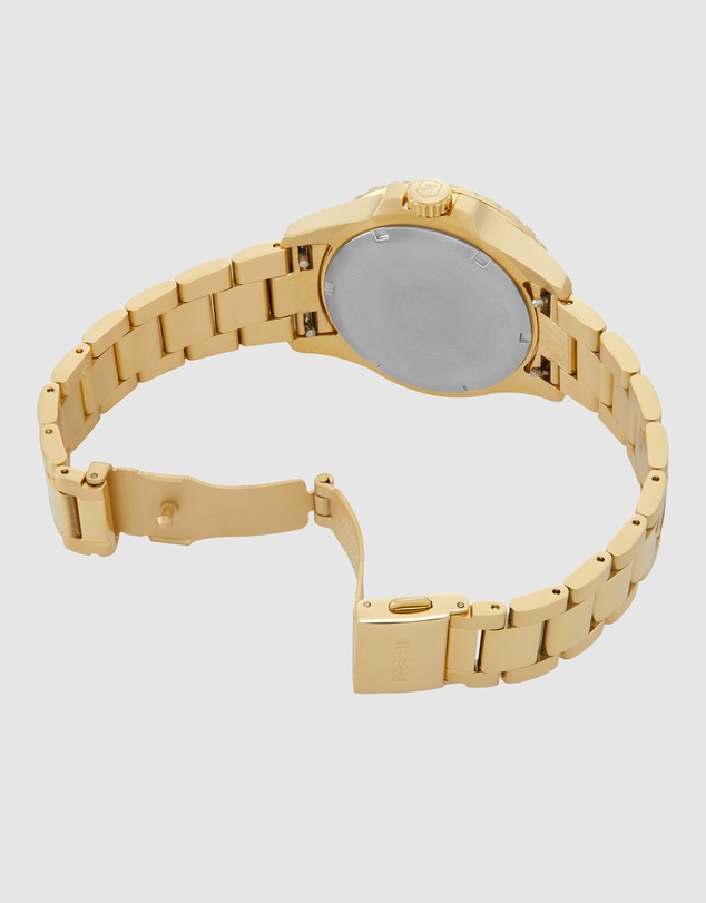 Fossil - Fossil Blue Dive Gold Analogue Watch