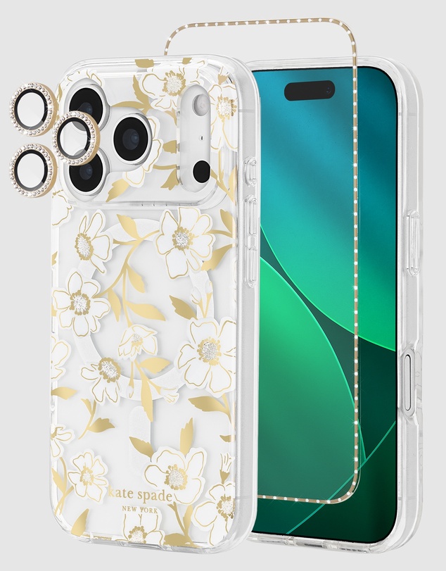 Kate Spade - Kate Spade Sunshine Floral MagSafe Charm Bundle for iPhone 17 Pro Max