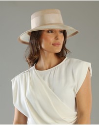 Morgan & Taylor - Marie Racewear Boater in Beige
