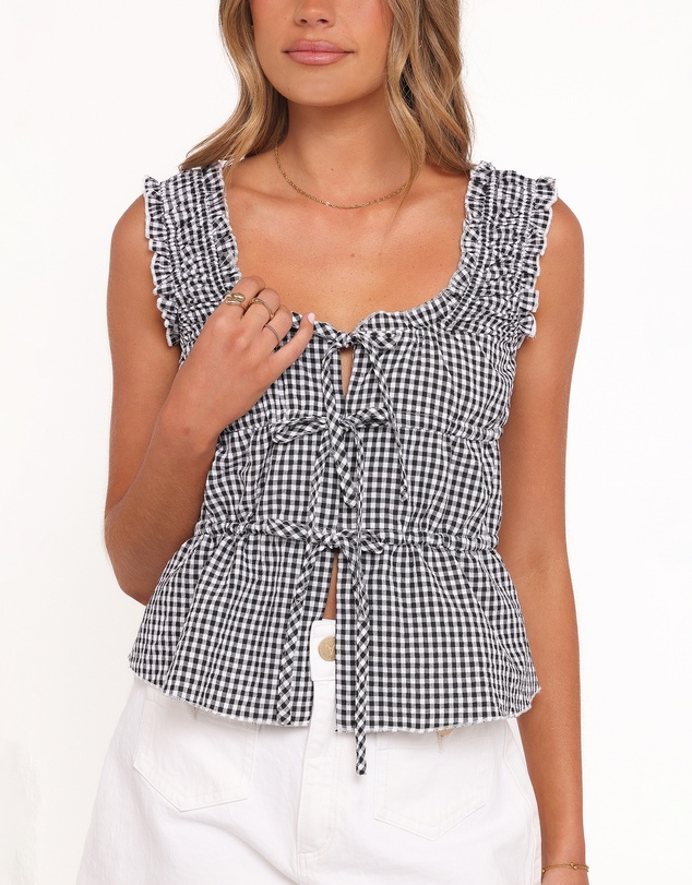 Petal & Pup - Harper Top - Black Gingham