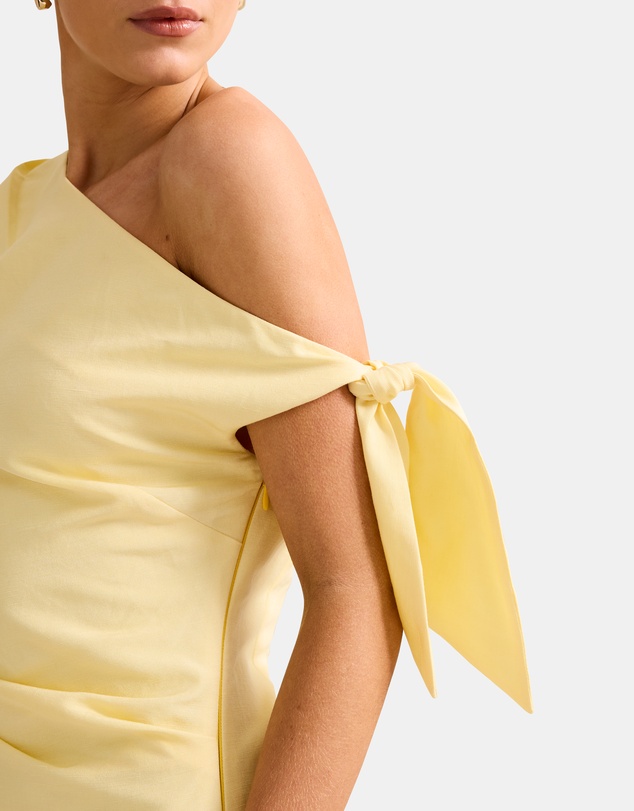 Forever New - Cinzia Tipped Shoulder Linen Mini Dress