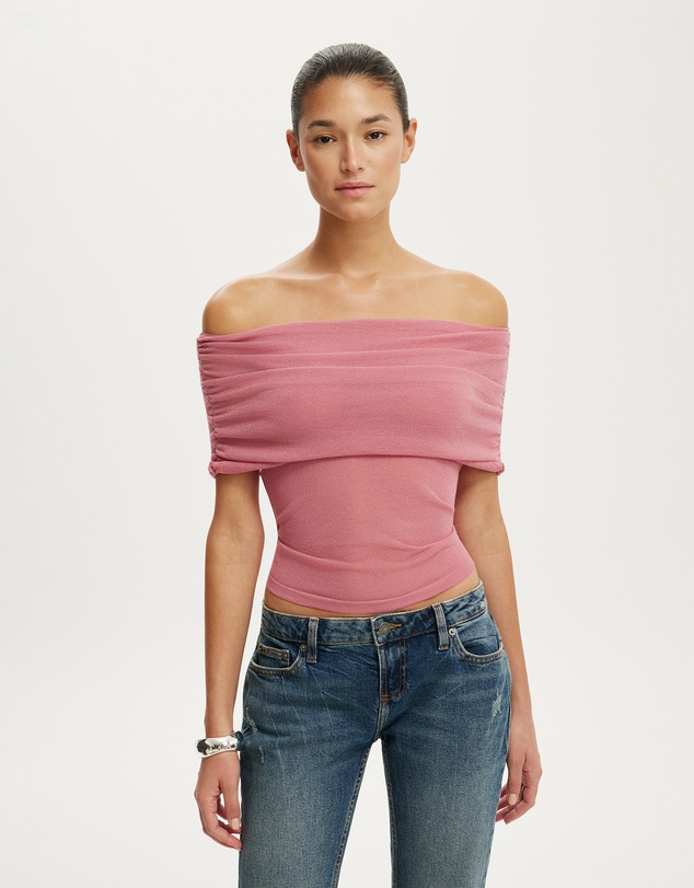 Cotton On - Sheer Off Shoulder Knit