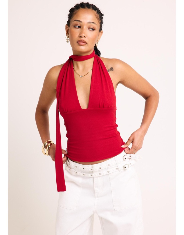 Alice In The Eve - Eloise Halter Scarf Top