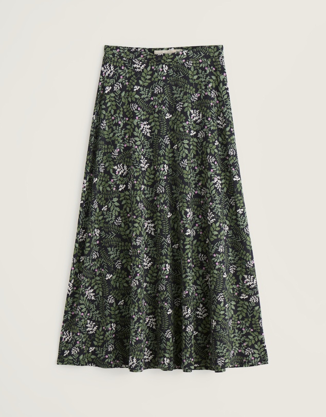 Seasalt - Seasalt Cornwall Green Rose A-Line Skirt