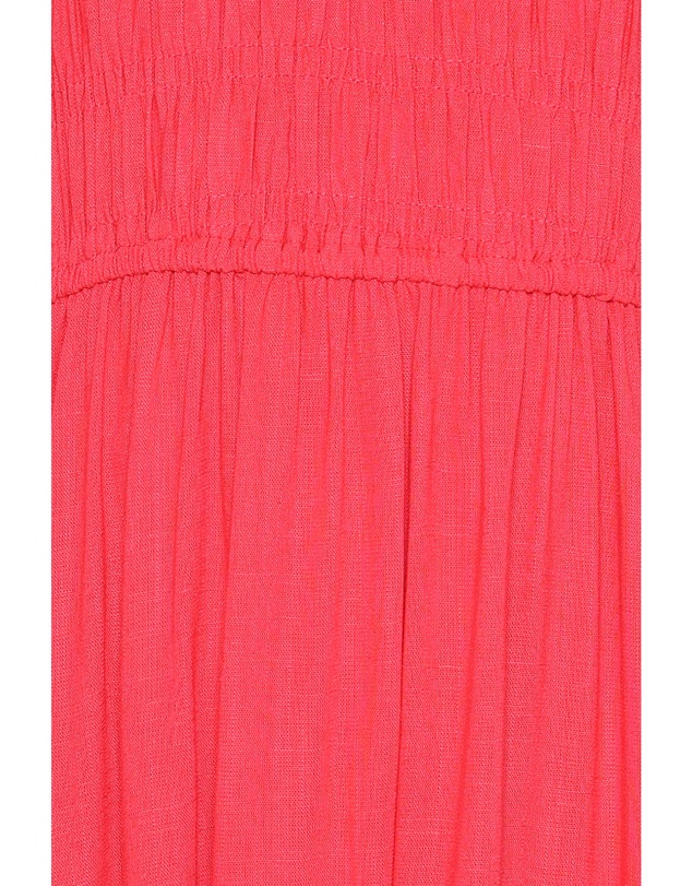 Petal & Pup - Darla Puff Sleeve Dress - Hot Coral