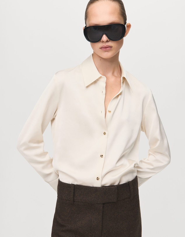 M.N.G - Satin Finish Flowy Shirt