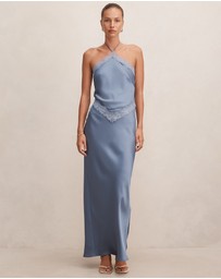 Forever New - Kelli Lace Strappy Satin Maxi Dress