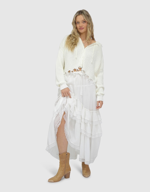 Belle & Bloom - Another Love Fringe Zip Knit