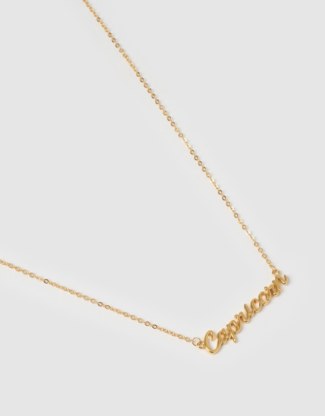 Izoa - Capricorn Written Star Sign Necklace