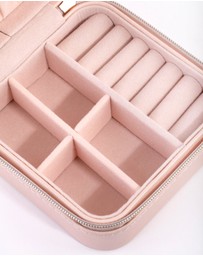 Lovisa - Blush Faux Leather Square Jewellery Box