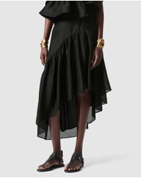 & Other Stories - Asymmetric Ruffle Midi Skirt