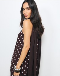 AERE - Talia Scarf Maxi Dress