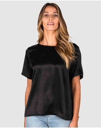 CAMIXA - Teena Satin Silk T-shirt