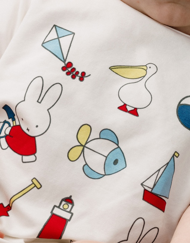 Kynd Baby - Miffy Short Sleeve Bodysuit in Snow White