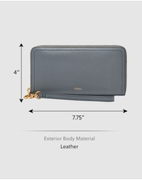 Fossil - Logan Blue Zip Clutch