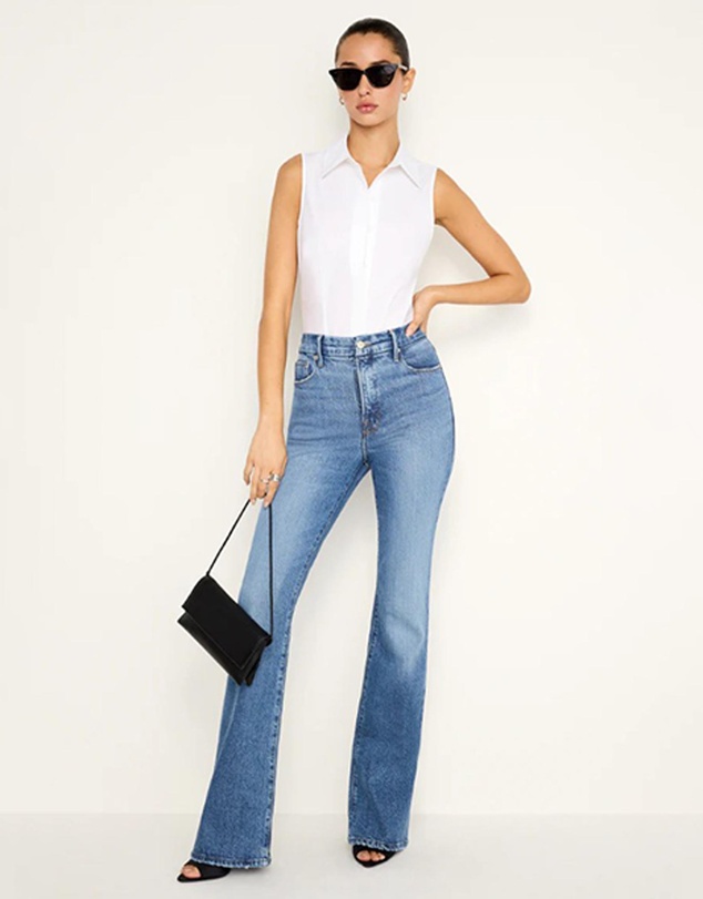 Good American - Soft Tech Good Classic Bootcut Jeans